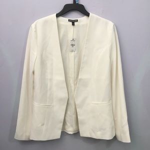 White Collarless Soft Cutaway Jacket